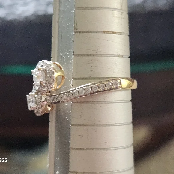 10k 2 Tone 1.2 Ct Diamond Ring Fixed And Polished For Liz - Picture 3 of 12